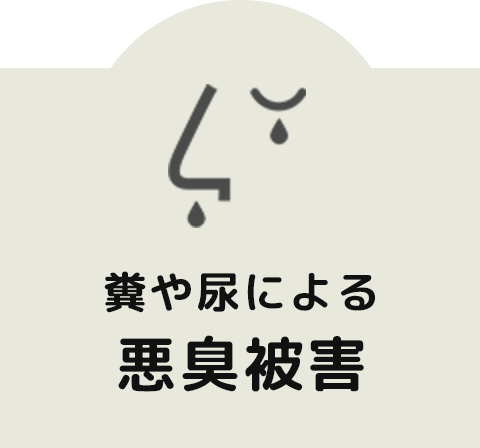 糞や尿による悪臭被害